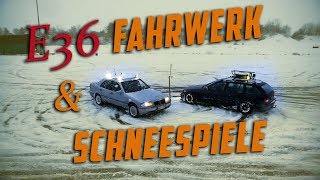 328i Fahrwerk amp mal wieder Schnee  E36 TAZ [upl. by Anaili]