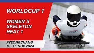 IBSF WORLDCUP 1 Pyeong­chang  Womens Skeleton  Heat 1 [upl. by Ynatsed933]