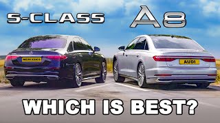 Audi A8 v Mercedes SClass ULTIMATE LUXURY REVIEW [upl. by Manson424]