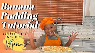 No Bake Banana Pudding Tutorial  Kid Chef  How to make Banana Pudding [upl. by Phio]