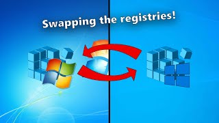 Swapping the Windows 7 and Windows 10 registries [upl. by Sadonia]