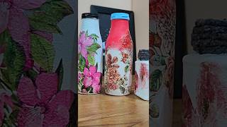 Decoupage Art on bottles [upl. by Anuahc303]