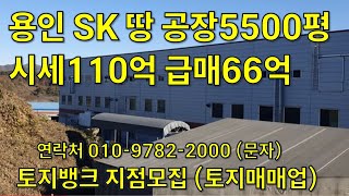 용인 SK 특급 안성 5500평 시세110억 급매66억 공장 허가득 공사완료 공장 물류창고 지하2층 8천평가능 [upl. by Silrac]