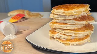 EXTRA FLUFFY PROTEIN Pancakes Recipe  Pancake Tuesday [upl. by Saihttam947]