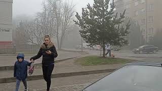 Kaliningrad Early spring morning in a thick fog [upl. by Llehcnom]