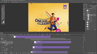 Create Timeline Animations in Adobe Photoshop  Video Timeline Animation Tutorial in Hindi [upl. by Etterb]