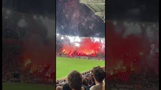 Servette Ultras against Chelsea FC🔥 ultras football servettefc chelsea firworks pyros 2024 [upl. by Nwad559]