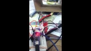 Haydens Arduino learning  blinking an LED via throttle setting using RC car remote  better video [upl. by Mendy]