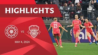 Highlights  Portland Thorns FC vs Washington Spirit  May 4 2024 [upl. by Alyakcim]