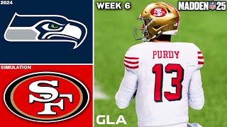 49ers vs Seahawks  Week 6 Simulation  Madden 25 Gameplay [upl. by Siekram]