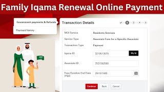 How to Pay Dependent Fee online For Family Iqama Renewal in Saudi Arabia Saudi Arabia Iqama Renewal [upl. by Enyamart799]