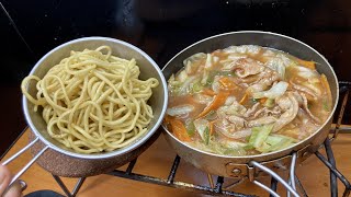 豚骨醤油の餡掛け麺を焼いてハイボールをキメるだけの動画 [upl. by Ahsile]