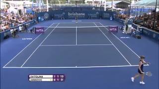 Jelena Jankovic v Elina Svitolina WTA Brisbane 2013 Highlights [upl. by Suki804]