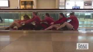 Hilarious swim team has fun at the airport [upl. by Hibbs]