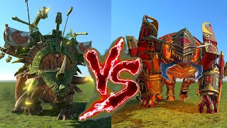 Ancient Stegadon VS Kdaai Destroyer Total War Warhammer 3 [upl. by Belding372]