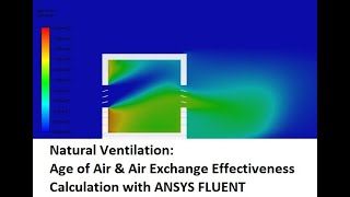 Natural Ventilation  Age of Air and Air Exchange Effectiveness Calculation with ANSYS FLUENT [upl. by Aina]