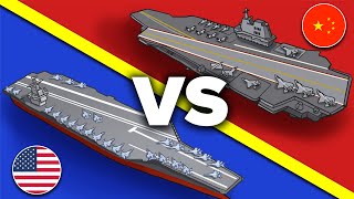 Chinas Brand New Aircraft Carrier vs USS Gerald R Ford Supercarrier  Who Would Win [upl. by Waite]