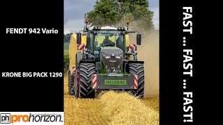 FENDT 942 Fast Baling amp Bale Carting harvest2022 [upl. by Ragse]