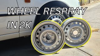 Using 2K Paint To Respray Steel Rims [upl. by Duquette]