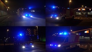 Silvester Hamm  Löschzug neue ATEGO DLK uvm Einsatzfahrten Feuerwehr Falck amp Polizei [upl. by Annetta]