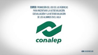 Promoción del uso de las rúbricas  Conalep [upl. by Ecnarwal]