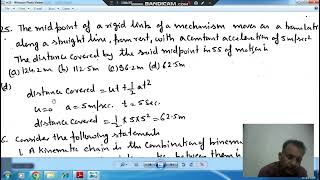 Q85 Engineering Services Pre IES 2018  Topic Theory of machine [upl. by Domenic735]