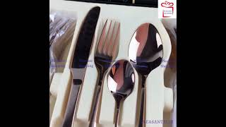 24 Piece Premium Golden Cutlery Set [upl. by Severson]