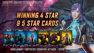 Crossfire PH  Winning 4 amp 5 Star Cards  Onslaught Fortress Counter Attack ZA4 [upl. by Eimmot]