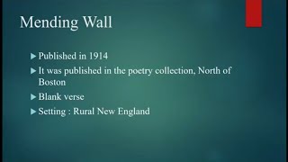 Mending Wall by Robert Frost  Summary in Tamil [upl. by Antebi314]