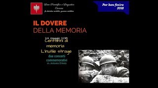 Il dovere della memoria il Liceo ricorda i giovani della I Guerra Mondiale [upl. by Doria]