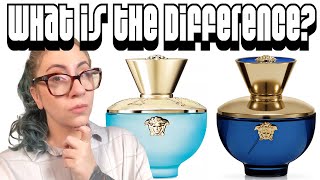 Comparing and Reviewing Versace Dylan Turquoise amp Dylan Blue pour Femme Fragrances  Beauty Meow [upl. by Namaj]