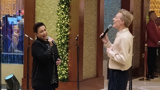 Lea Salonga Clay Aiken performs quotSounding Joyquot at Solaire Resorts Christmas Tree Lighting event [upl. by Ahsart]