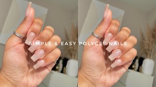 BEST BEGINNER FRIENDLY POLYGEL NAIL TUTORIAL  NAIL TUTORIALS FOR BEGINNERS  SIMPLE amp EASY [upl. by Evanne]