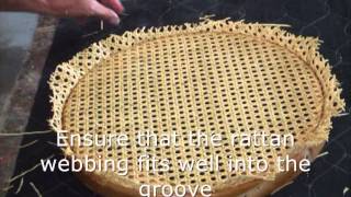 How To Re Cane A Chair Seat In Under 10 Mins [upl. by Lah569]