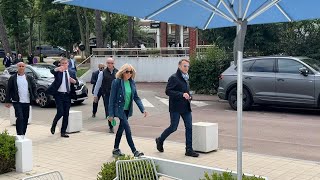 Emmanuel et Brigitte Macron au Touquet  AFP Images [upl. by Blinny177]