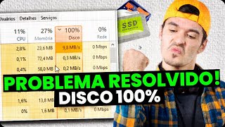 Como resolver disco 100 no windows 10 e 11 Método permanente [upl. by Maxma786]