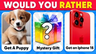 Would You Rather MYSTERY Gift Edition 🎁😲 Quiz Kingdom [upl. by Enyrhtak]