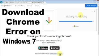 How To Download Chrome Error On Windows 7 In Hindi [upl. by Donna]