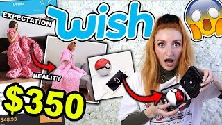 WISH HAUL  I SPENT 350 AT WISH EXPECTATION VS REALITY HAUL 2019 [upl. by Hadnama]