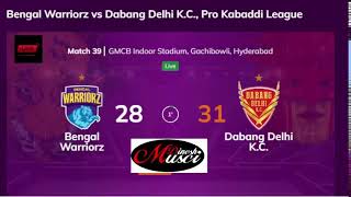 pro kabaddi 2024 match 39 BEN  DEL [upl. by Takashi]