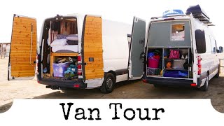 VW Crafter Van Tour  Full Time Vanlife With 2 People amp Big Dog [upl. by Anauqat762]