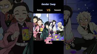 GENDER SWAP♀️🔁♂️ Genya VS Sanemi  KimetsuNoYaiba 性別交換 DemonSlayer [upl. by Anehsuc]