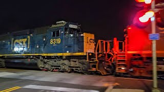 EMD SD402 on CSX mixed freight train in Sykesville MD [upl. by Conrado851]