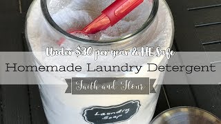 DIY HE Laundry Soap  How to Make Homemade Laundry Detergent for under 30 Per Year [upl. by Bohs]