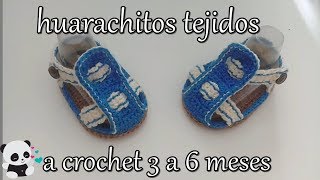 Huarachitos tejidos para bebe  3 a 6 meses [upl. by Niddala]