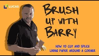 How to cut and splice lining paper around a corner [upl. by Ylebmik685]