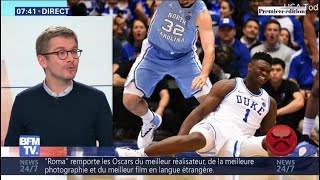 Aux ÉtatsUnis la chaussure dun basketteur éclate et fait perdre 1 milliard de dollars à Nike [upl. by Aufa]