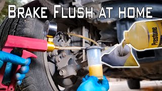 Here is How to TEST and FLUSH brake fluid without removing wheelsone man brake fluid change [upl. by Tonjes]