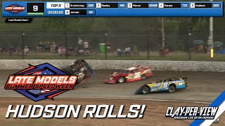 Late Models  Zak Hudson Rollover  Gladstone  29th Dec 2023  ClayPerView [upl. by Alegnaoj]