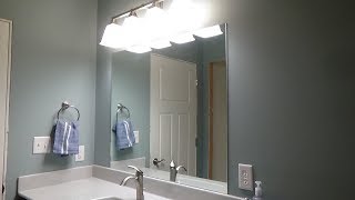 How to Install a Mirror Using Adhesive  Gluing a Vanity Mirror [upl. by Paulie]